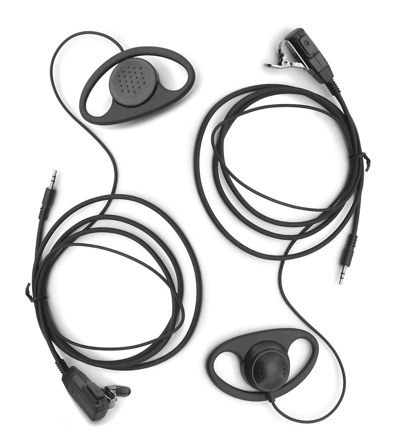 2 X NEWASHAN Earpiece for Garmin Radio Rino 110 120 130 520 530 610 650 655 700 750 755T Walkie Talkie 2.5mm 1-pin Clip Ear Hook Hanger Headset (D-Style)