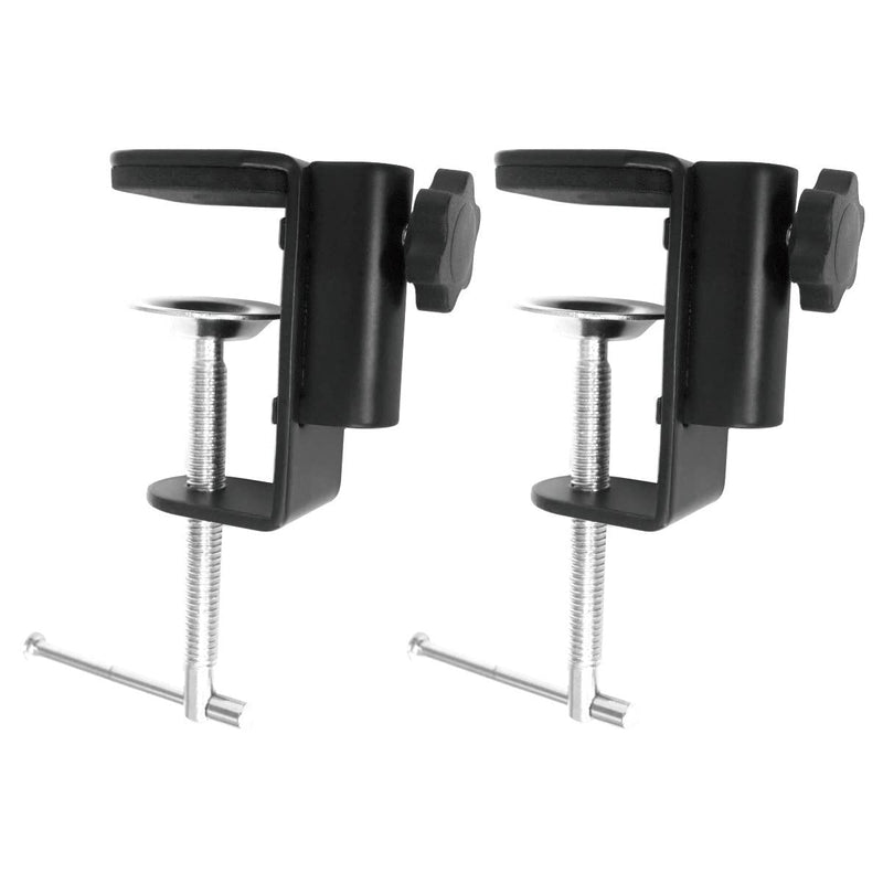 Desk lamp Clamp: 2PACK 1/2 Enlarge Hole Replacement C Clamp for Desk Light,Magnifying Glass with Light,Table Mic Stand,Mic Arm Desk Mount,Swing Arm Phone Holder,for Home Office Work Task (M Black) M Black