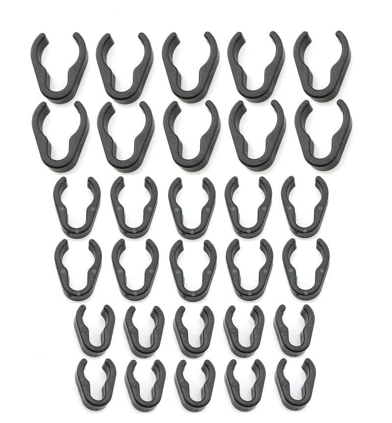 Mateda Mic Cable Clips 30Pcs Microphone Boompole Cable Clip Universal Mic Cable Clips