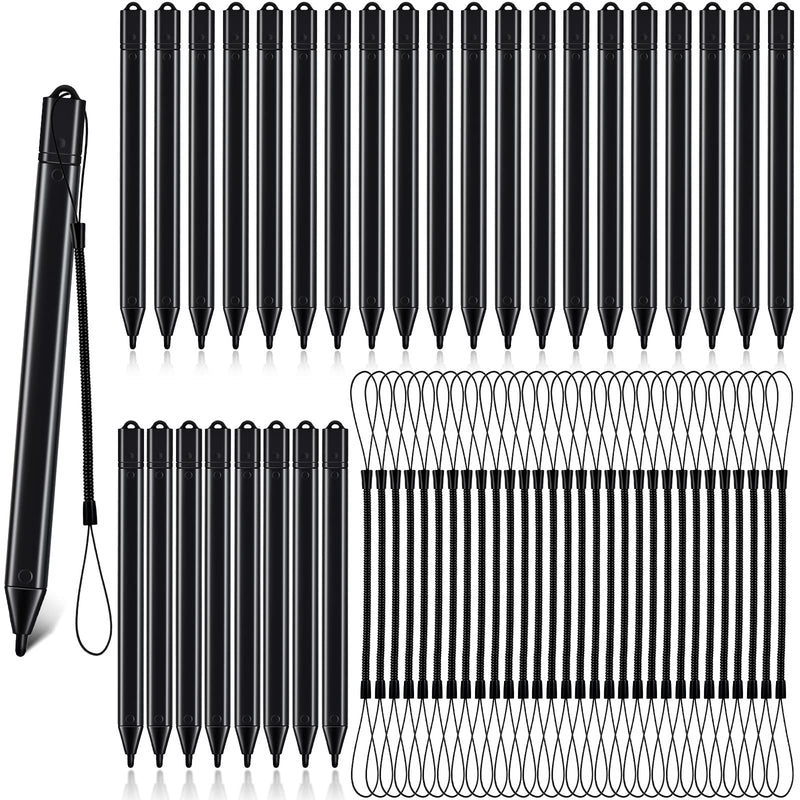 60 Pieces Replacement Stylus Drawing Pen and Lanyard Set for LCD Writing Tablet 4.7 Inch Stylus Pen for Drawing Tablet Kids Drawing Pads Doodle Board