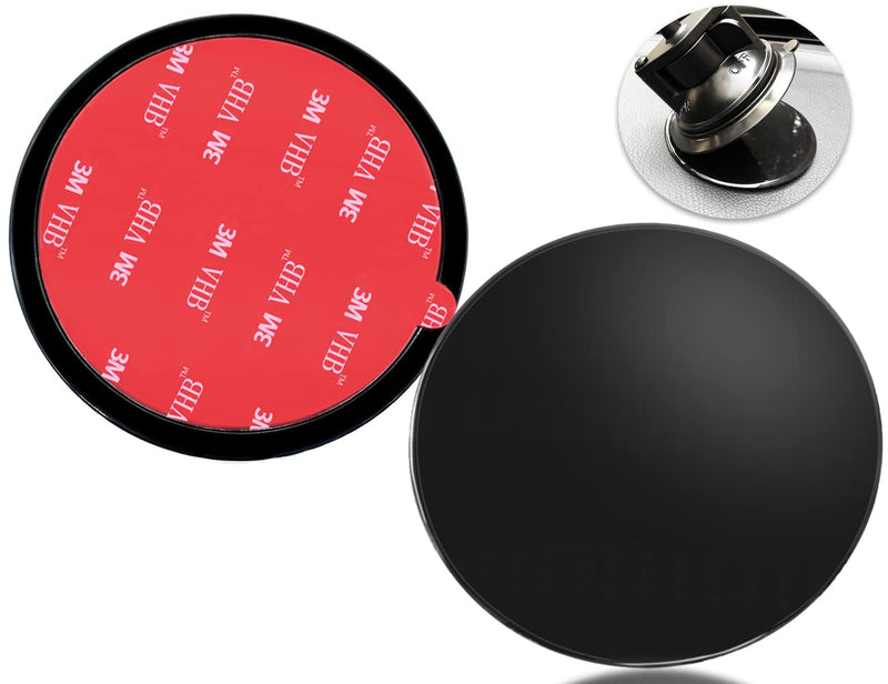 AYWFEY 2 Pack 95mm Adhesive Dashboard Pad Mounting Disk, 3.74" Universal Suction Cup Mounting Disc for Suction Cup Phone Holder Mount Garmin GPS Magellan Sat Nav Dash Cam Bracket Stand Stick, Black