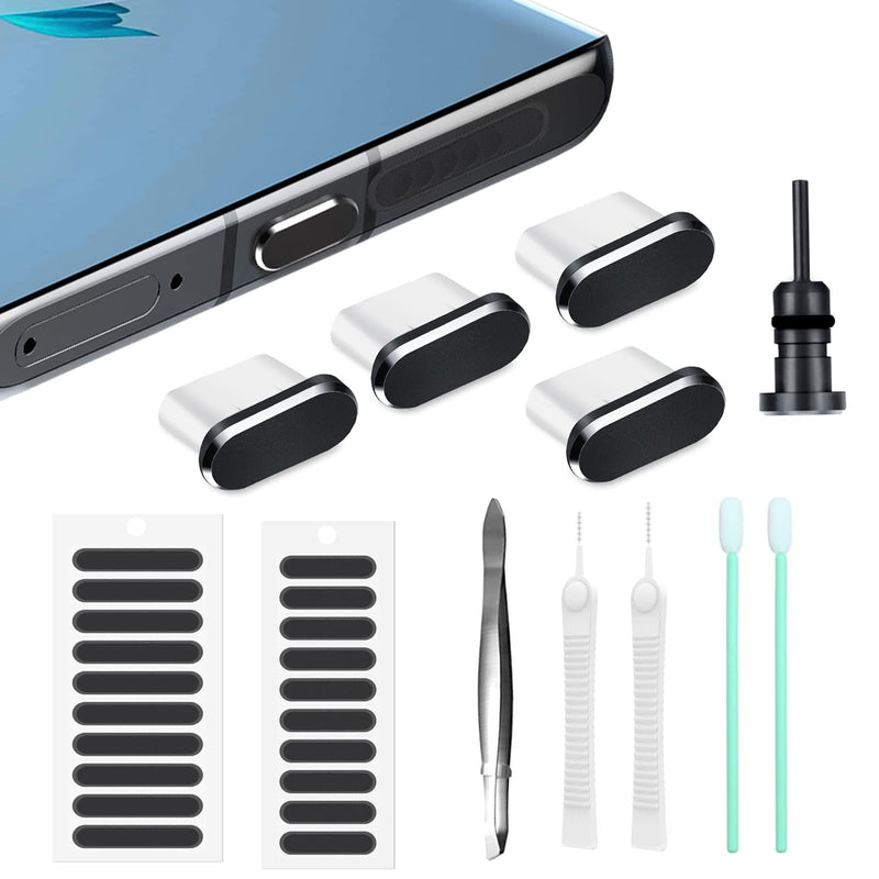 Gavemi USB C Dust Plug Dust Cover for Phone USB Type C Charging Port Speaker Anti Dust Protection Cover Kit