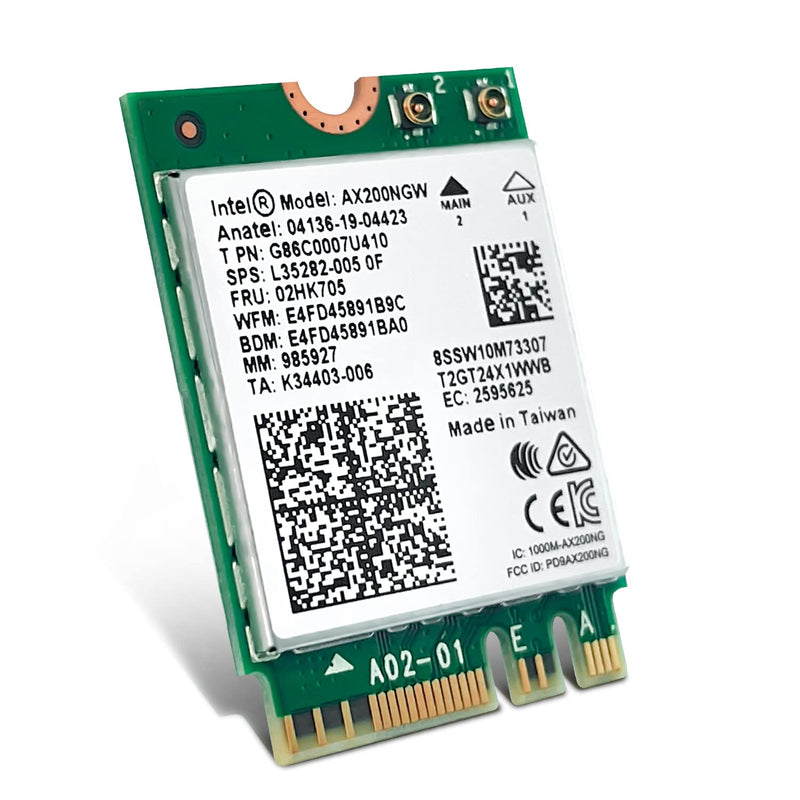 PANSHI WiFi 6 Card AX200NGW Wireless Network Card 2.4GHz MU-MIMO Wi-Fi 6 (802.11ax) Module Adapter with Bluetooth 5.2 for PC Laptop Support Windows 10/11 64bit Gigabit M.2/NGFF