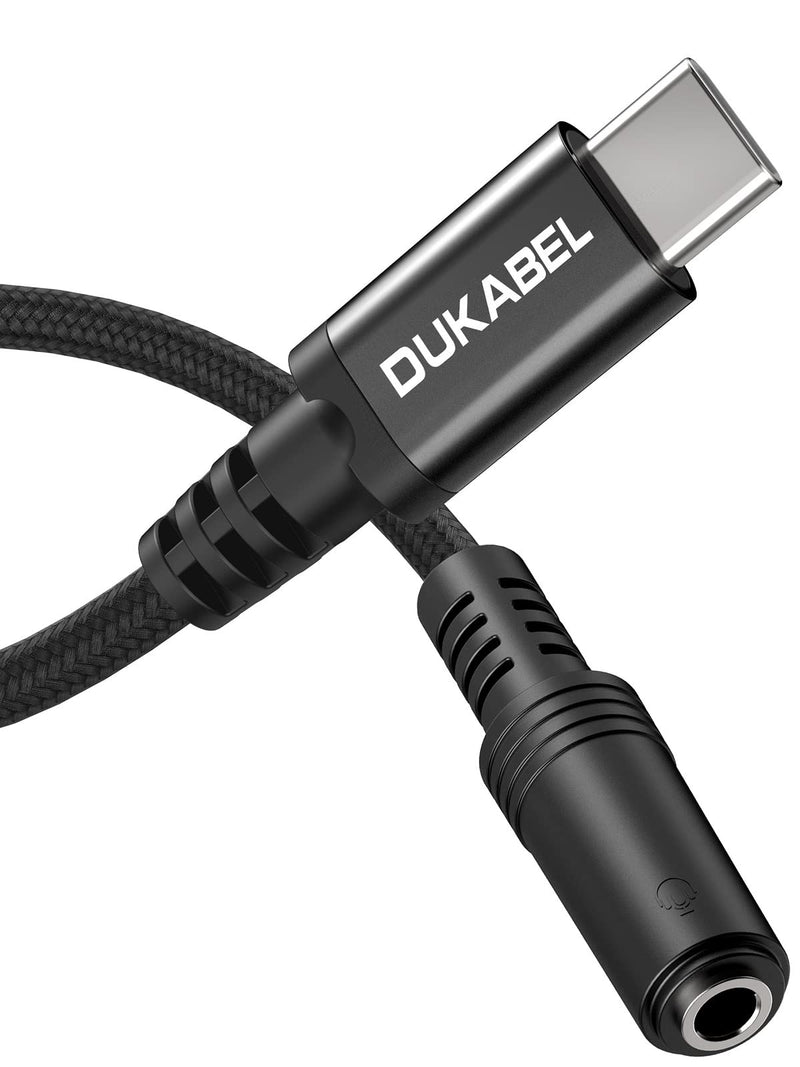 Type C to Aux Adapter, DUKABEL USB-C to Audio Jack with Upgraded DAC Chip for Samsung Galaxy S22 S21 S20 Ultra S20+ Note 20 Google Pixel 6 Pro/5/4/3/2 OnePlus 7T and More