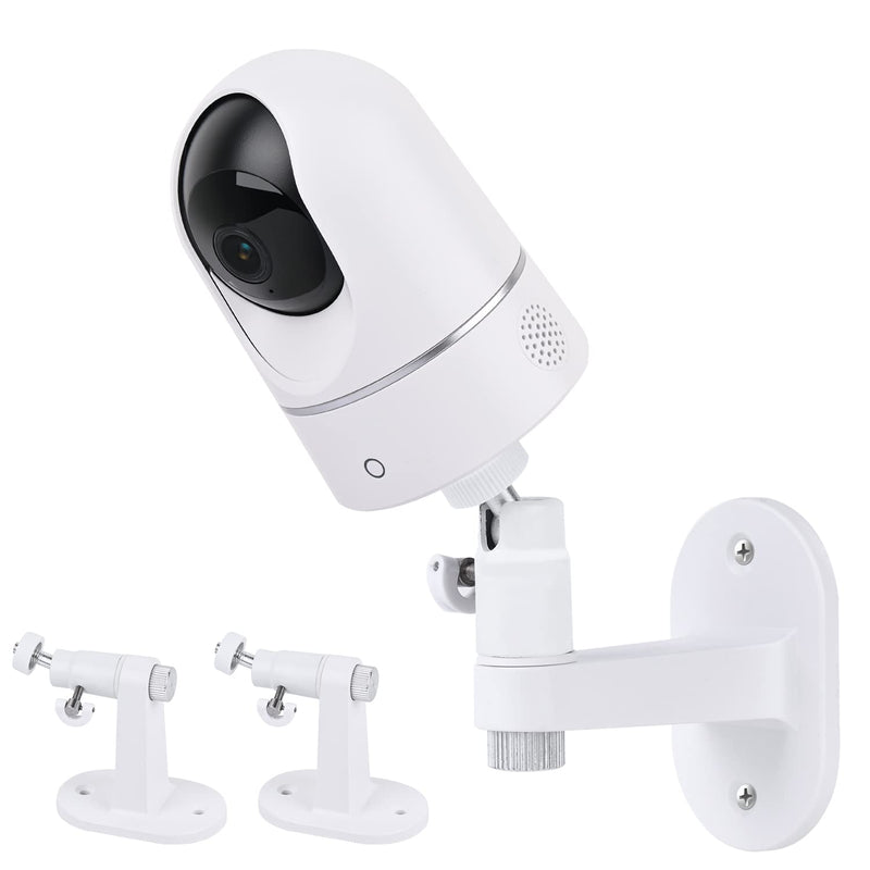 2Pack Adjustable Wall Mount for Eufy Security Solo IndoorCam P24, No-Drill Mounting Bracket for Eufy Security Indoor Cam Pan & Tilt - White