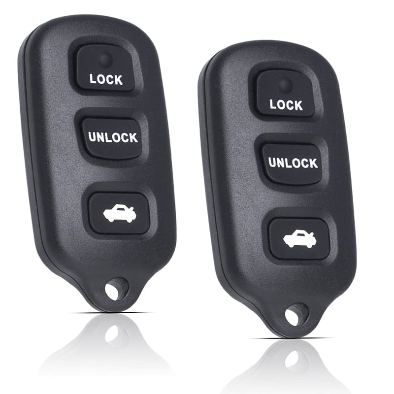 2 Key Fob Remote Replacement Fits for Toyota Sienna 1999 2000 2001 2002 2003/Matrix&Pontiac Vibe 03 2004 2005 2006 2007 2008/Camry 02-06/Solara 02-03 Q43VT14T Keyless Entry Remote Control 89742-AA030