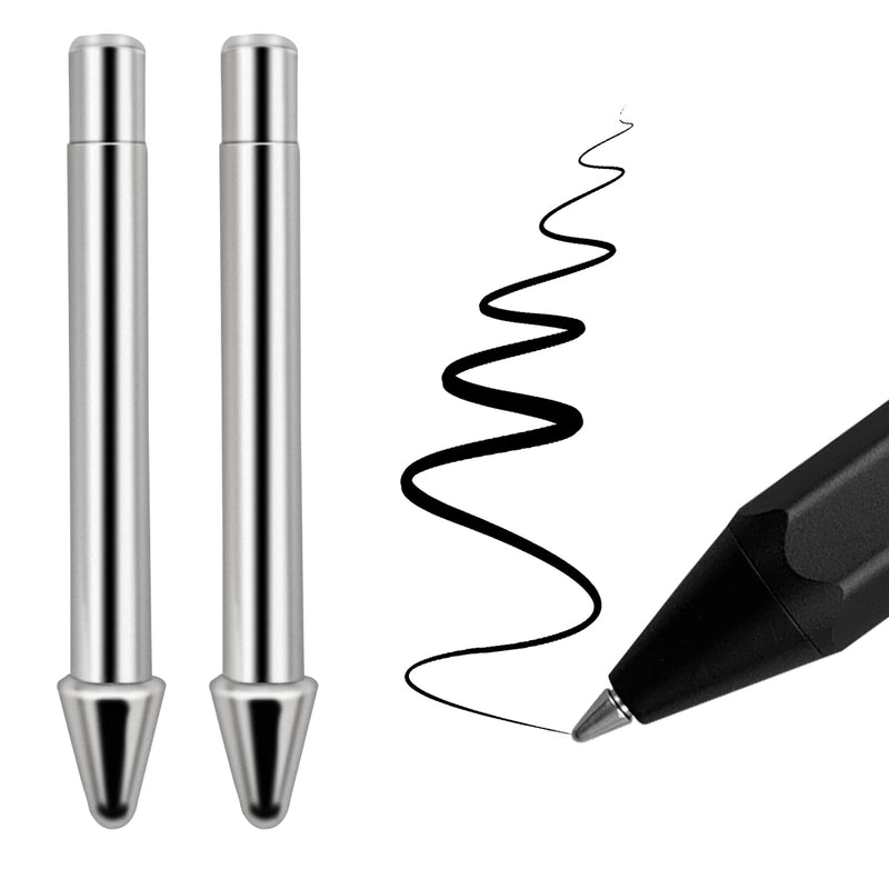No Wear Out Titanium Alloy Pen Tips fits for Surface Pen , Realititcs Pen Like Refill Replacement Nibs fits for Microsoft Surface Pro 7 6 5 4 Series(Model 1776) Surface Laptop Stylus Pen,2 Pack