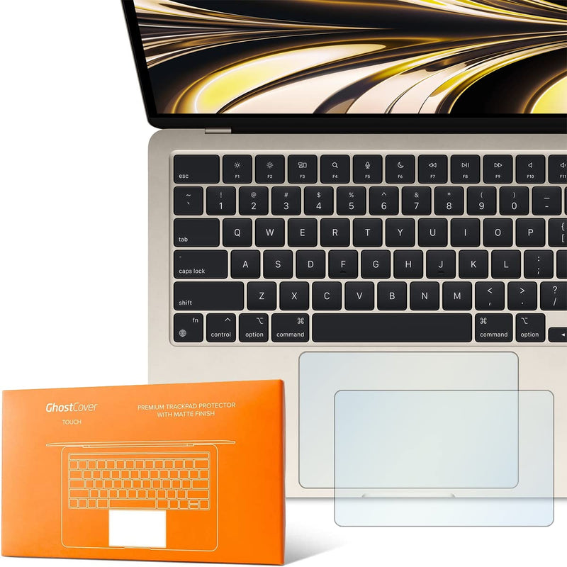 UPPERCASE GhostCover® Touch Premium Trackpad Protectors with Matte Finish, Compatible with 2022 M2 MacBook Air 13", A2681, 2 Pack, Matte Clear MacBook Air 13" w/M2, (2022+)