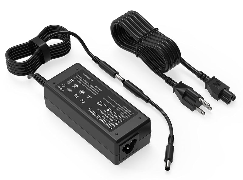 65W&45W 2 Tips Charger for Dell Laptop Charger，Replacement for All 65W/45W Dell inspiron 13 14 15 17 3000 5000 7000 Series laptops Round Connects Chargers（7.4mm and 4.5mm）