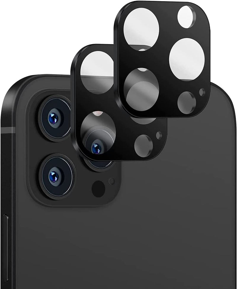 SaharaCase ZeroDamage FlexiGlass HD Camera Lens Protector [2-Pack] for Apple iPhone 14 Pro/Pro Max (2022) Anti-Scratch & Anti-Fingerprint Easy Installation (Black) Black