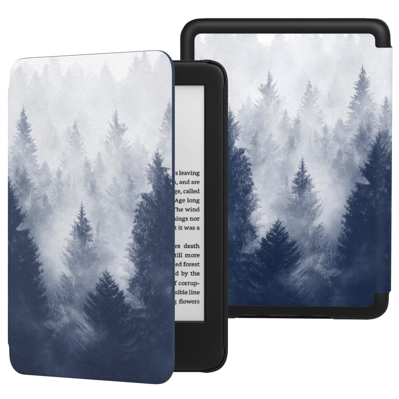 MoKo Case Fits 6" All-New Kindle (11th Generation-2022 Release), Lightweight Shell Cover with Auto Wake/Sleep for Kindle 2022 11th Gen e-Reader, Gray Forest