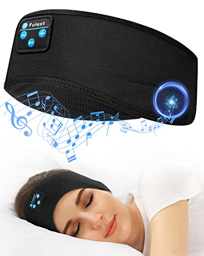 Perytong Sleep Headphones Bluetooth Headband Wireless Sports Headphones Headband, Long Playtime Lightweight Headphones Hi-Fi Stereo Ergonomic ASMR Sleep Headphone Cool Gadget Gift for Men Women Black Dark Black