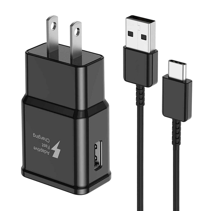 Samsung Fast Charger with USB Type C Cable 6ft for Samsung Galaxy S10/S10e/S10 Plus/S9/S9 Plus/S8/S8 Plus/A13/A03s/A30/A31/A32/A50/A51/A52/A53/Note 20/Note 10/Note 9/Note 8/S20/S20+/S21/S21+/S22 Ultra Black