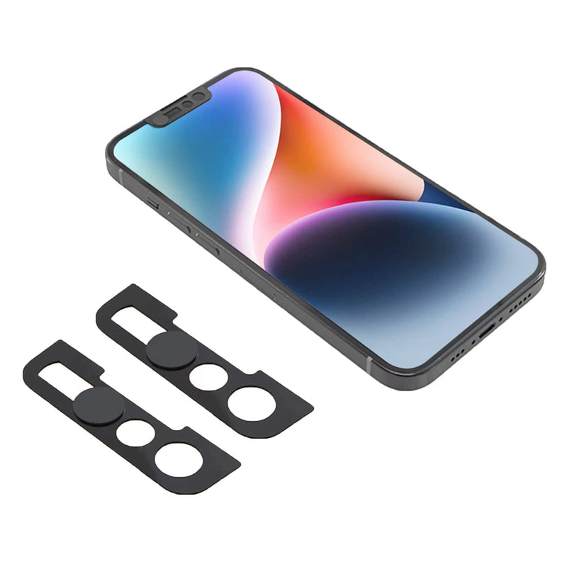 Webcam Cover,Front Camera Cover Compatible with iPhone 14,iPhone 14 Plus,iPhone 13,iPhone 13 Mini,iPhone 13 Pro,iPhone 13 Pro Max,Protect Privacy and Security,Not Affect Face ID, 2 Pack-Black Black
