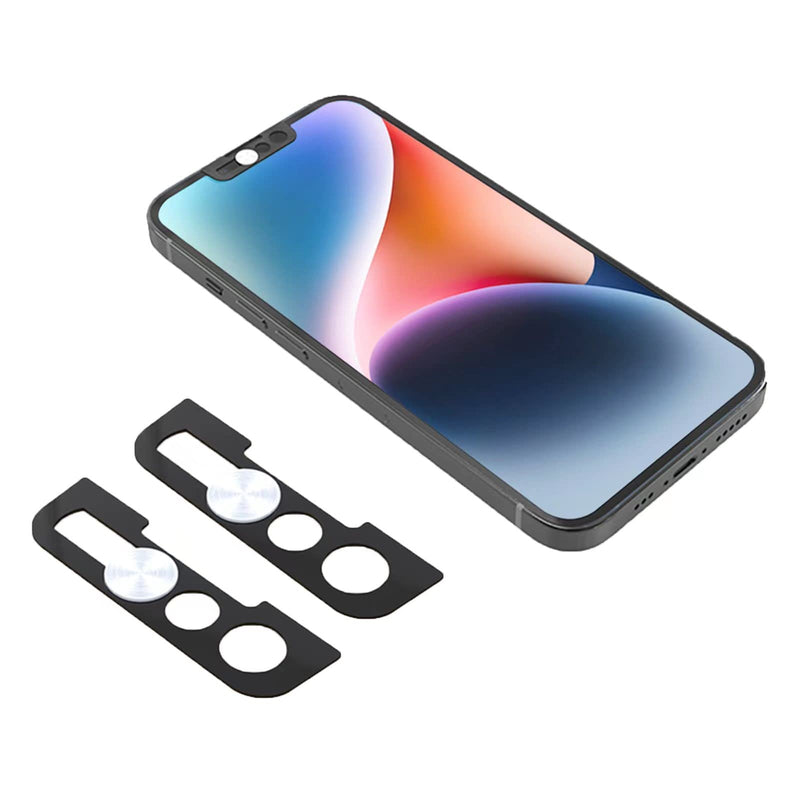 Webcam Cover,Front Camera Cover Compatible with iPhone 14,iPhone 14 Plus,iPhone 13,iPhone 13 Mini,iPhone 13 Pro,iPhone 13 Pro Max,Protect Privacy and Security,Not Affect Face ID, 2 Pack-Silver Silver