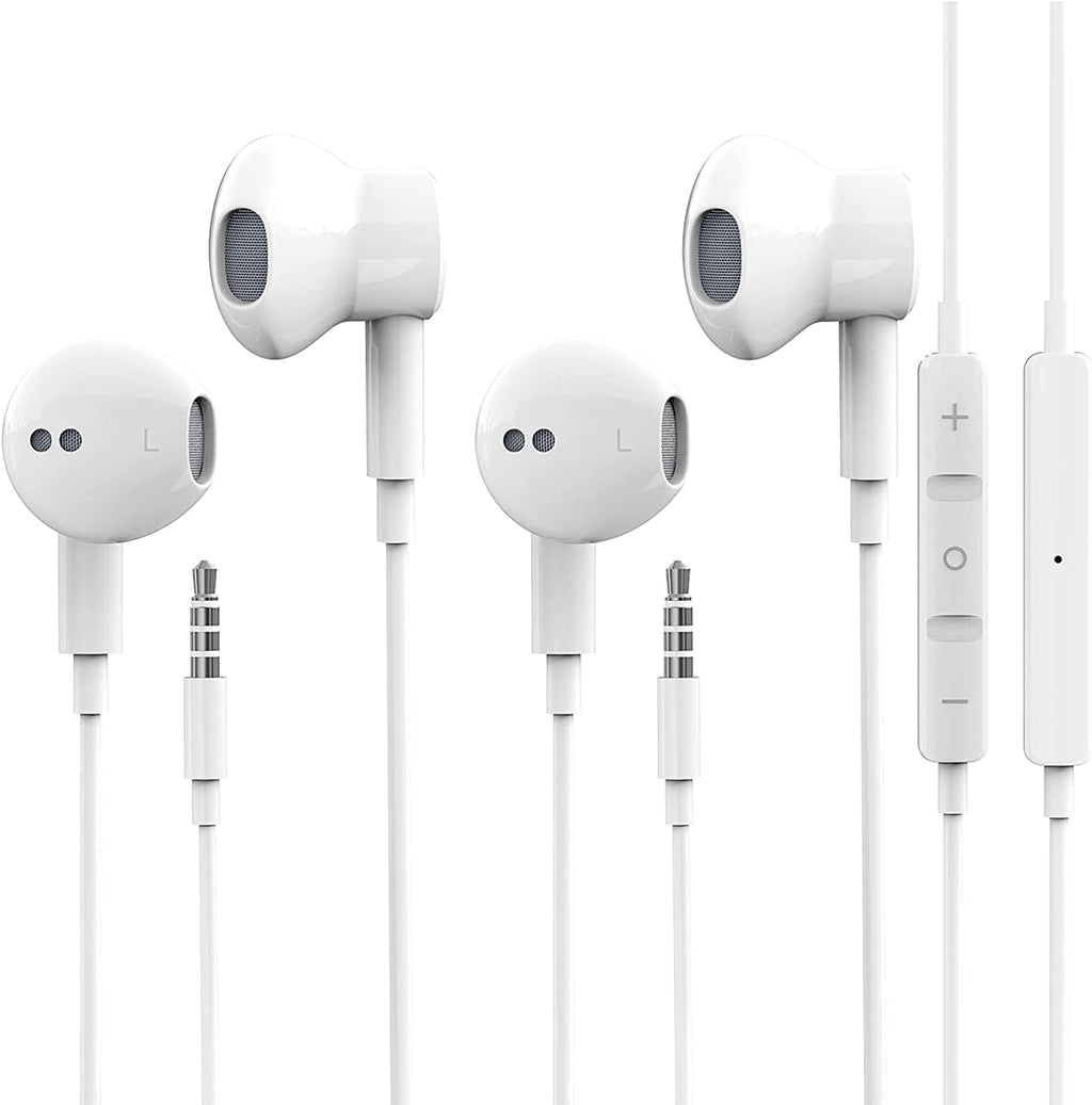 2 Pack Wired Apple Earbuds/Headphones/Earphones with 3.5mm Wired Earbuds [Apple MFi Certified] with Mic, Volume Control Compatible with iPhone,iPad,iPod,Computer,MP3/4,Android Most 3.5mm Audio Devices 3.5mm Jack Earphones