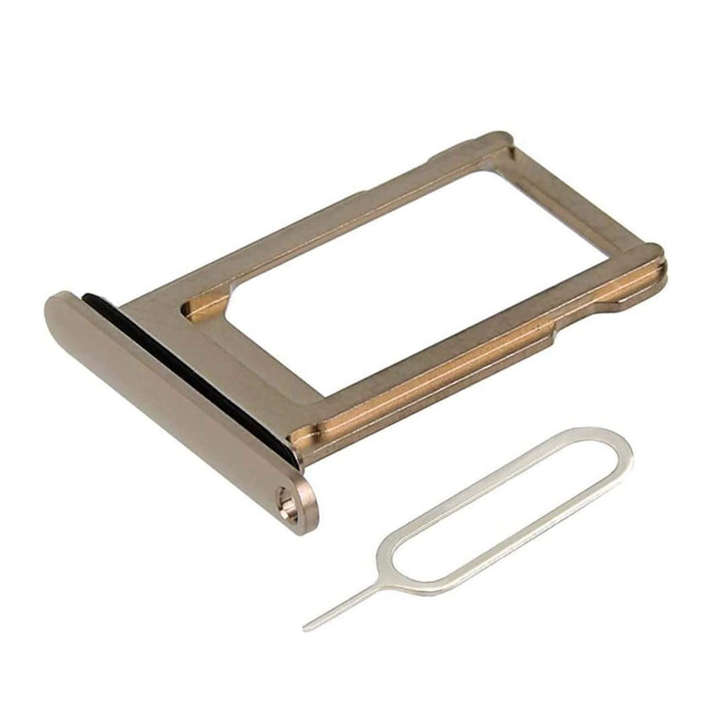 Perzework SIM Card Tray Holder Slot Replacement for iPhone Xs MAX (Gold) with Waterproof Rubber Ring and Eject Pin Gold