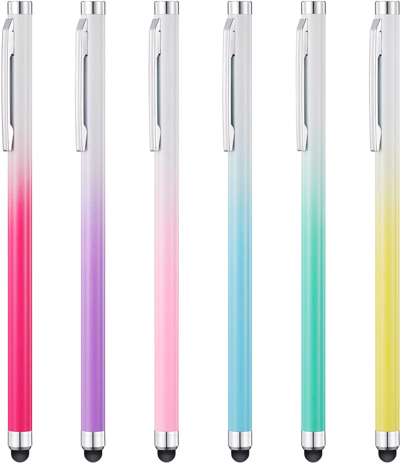 Stylus Pens for Touch Screens (6 Pack), Linfanc High Sensitivity and Precision Capacitive Stylus Pens for iPad, Tablets, Smartphones, and All Universal Touch Screen Devices, Extra 12 Replacement Tips