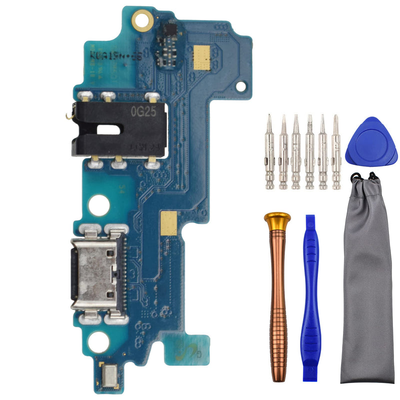 USB Charging Port Replacement Part Assembly Board for Samsung Galaxy A31 SM-A315F with Microphone Headphone Jack and Tool Kit