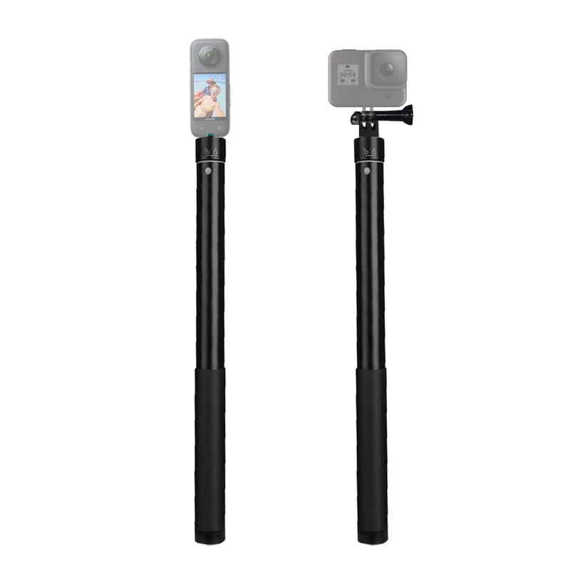 VVHOOY Invisible Selfie Stick Extendable Adjustable Handheld Aluminum Monopod 11.8-51.2 inch 1/4 Inch Screw Compatible with AKASO EK7000/Brave 4/Brave 7 LE/GoPro 11 10 9 8/Insta360/Osmo Action Camera